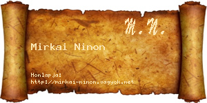 Mirkai Ninon névjegykártya